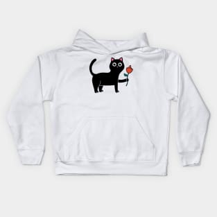 Cat and Flower Kids Hoodie